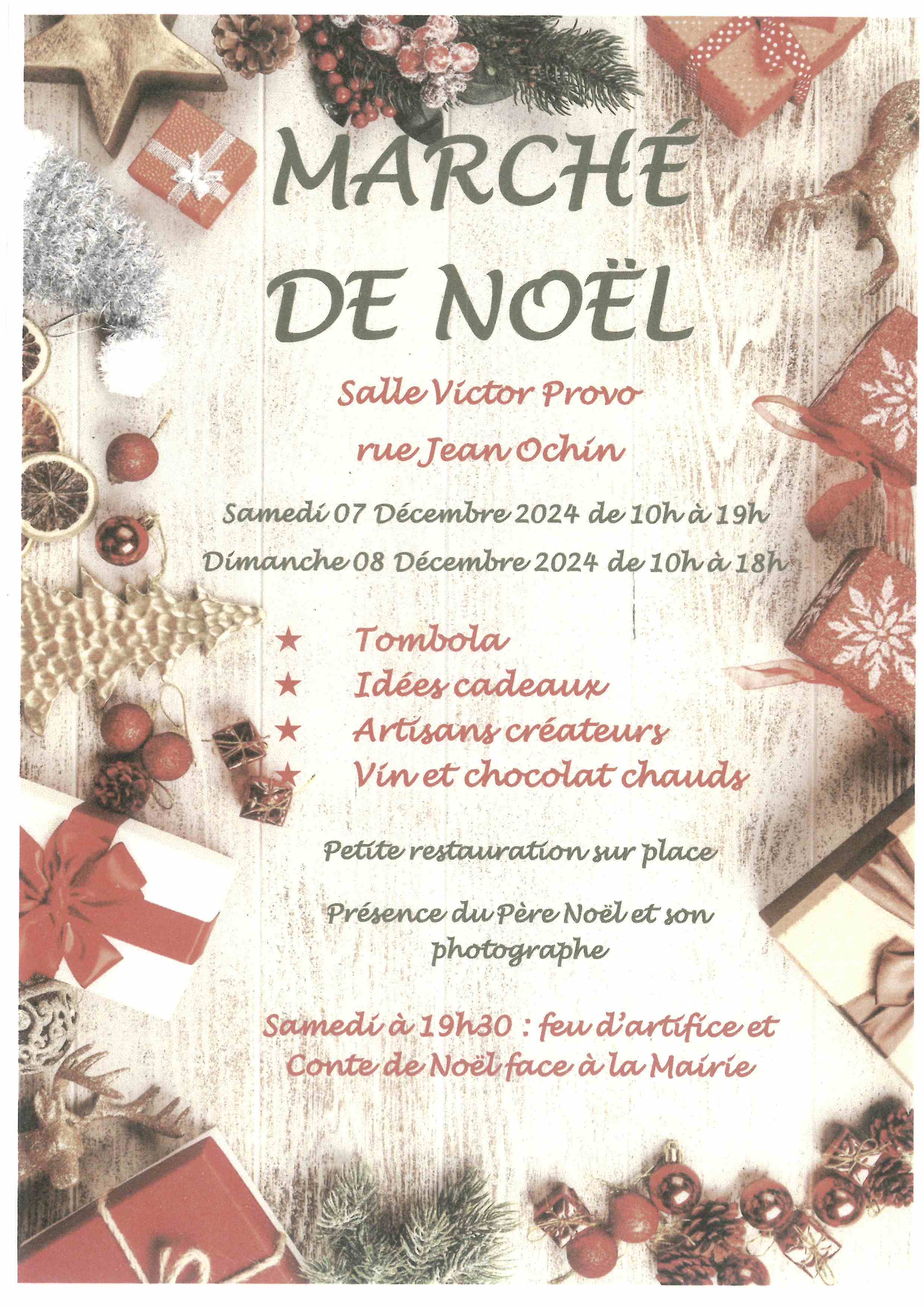 Affiche marché de noël 2024